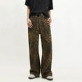thumbnail image 1 of GaThRRgYP Womens Cargo Pants Clearance under $10,Women's Color High Waisted Versatile Straight Slender Loose Leg Pants, 1 of 9