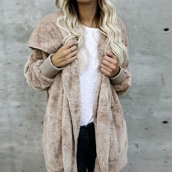 GaThRRgYP Plus Size Tops for Women,Womens Tops Short Sleeve Blouse,Women's Oversized Open Front Hooded Draped Pockets Cardigan Coat