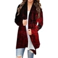 thumbnail image 1 of GaThRRgYP Womens Comfy Cardigan All Season Layer,Women's Fashion Halloween Printed Long Sleeved Cardigan Jacket Red L, 1 of 6