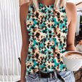 thumbnail image 1 of GaThRRgYP Womens Loose Tank Tops Summer Sleeveless,Summer Tops for Women Plus Size,Women's Casual Sleeveless Printed Round Neck Top Tank Top with Round Neck Tank Top Light Blue S, 1 of 7