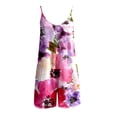 thumbnail image 1 of GaThRRgYP Womens Pants,Womens Straight Leg Pants,Women's Casual Jumpsuits Summer Sleeveless Printed Loose Jumpsuit Wide Leg Short Pant Rompers, 1 of 4