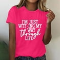 thumbnail image 1 of GaThRRgYP Womens Plus Size Clearance $5,Women Girls Plus Size Print Tees Short Sleeve Round Neck T Shirt Blouse Tops, 1 of 7