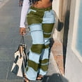 thumbnail image 1 of GaThRRgYP Womens Plus Size Pants,Women's Tight Fashion Color Blocking High Waist Tight Hip Flare Jeans, 1 of 6