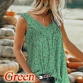 thumbnail image 1 of GaThRRgYP Plus Size Tops for Women,Summer Tops for Women 2025,Fashion Women V Collar Printed Broken Flowers Sleeveless Leisure Time Shirt, 1 of 5