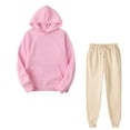 thumbnail image 1 of GaThRRgYP Womens Pullover Hoodie,Womens's Fleece Pullover Hoodie Sweatshirt,Women's Fashion Fall Winter Outfits Sports Tracksuits Long Sleeve Pullover Hoodies Pants Suit, 1 of 4