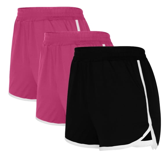 GaThRRgYP Womens Shorts Dressy Casual,Shorts for Women Summer Save up under 50%,3PCS Solid Shorts for Women Casual Loose Comfy Elastic Waist Yoga Athletic Short Pants Trendy Beach Shorts Multicolor M