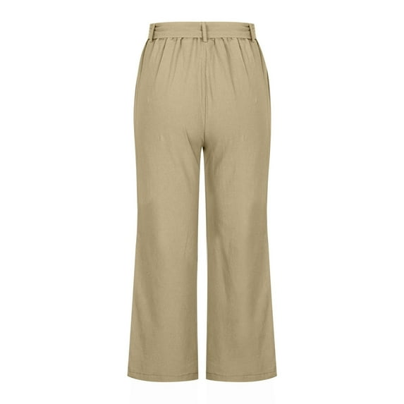 LEBONYARD Womens Shorts with Pockets,Women Casual Solid Color Cropped Trousers Bandage Pockets Elastic Waist Comfortable Straight Pants