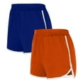 thumbnail image 1 of GaThRRgYP Womens Shorts Plus Size,Shorts for Women Trendy Summer Fashion Casual,2PCS Solid Color Shorts for Women Loose Comfy Elastic Waist Yoga Athletic Pants Trendy Beach Shorts with Pockets Blue L, 1 of 2