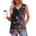 thumbnail image 1 of Black*Friday Discounted Items under $5 GaThRRgYP Womens Summer Casual Tank Tops,Women's Plus V-Neck Tee,Fashion Women's Spring/Summer Solid Color Casual V-neck Sleeveless Top Tank Top Multicolor S, 1 of 7