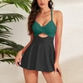 thumbnail image 1 of GaThRRgYP Womens Swimsuits One Piece Clearance,Women's New Big Size Hanging Neck Strap Backless Swimsuit, 1 of 7