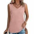 thumbnail image 1 of GaThRRgYP Womens Tank Tops Deals,Women's Solid Summer Sleeveless V Neck Tank Tops Ribbed Knit Casual Fitted Basic Shirts Top, 1 of 7