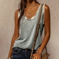 thumbnail image 1 of GaThRRgYP Womens Tops Summer,Women Fashion Sexy Sleeveless Vest U-neck Printed Tops Tee Blouse Gray S, 1 of 8