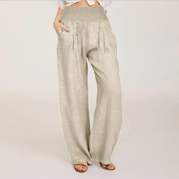 Black*Friday Clearance Items under $5 GaThRRgYP Womens Jeans Wide Leg, Women's Loose Wide Leg Pants High Waist Straight Pants Casual Pants