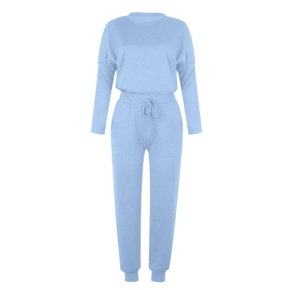 Black*Friday Deals Clearance GaThRRgYP Workout Tops for Women,Plus Size Womens Tunic Tops Short Sleeve,Women Loose Two-piece Sets Solid Long Sleeve Tops Casual Pants Sweatsuit