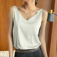 thumbnail image 1 of GaThRRgYP Workout Tops for Women,Women's Plus V-Neck Tee,Women's Spring Summer Solid Color V-Neck Sleeveless Shirt Top, 1 of 4