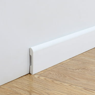 Gaahing 4-Pack of 96"L x 2.68"W Wall Baseboard Trim, High Impact Finish Molding Panel Skirting Board for Home Decor