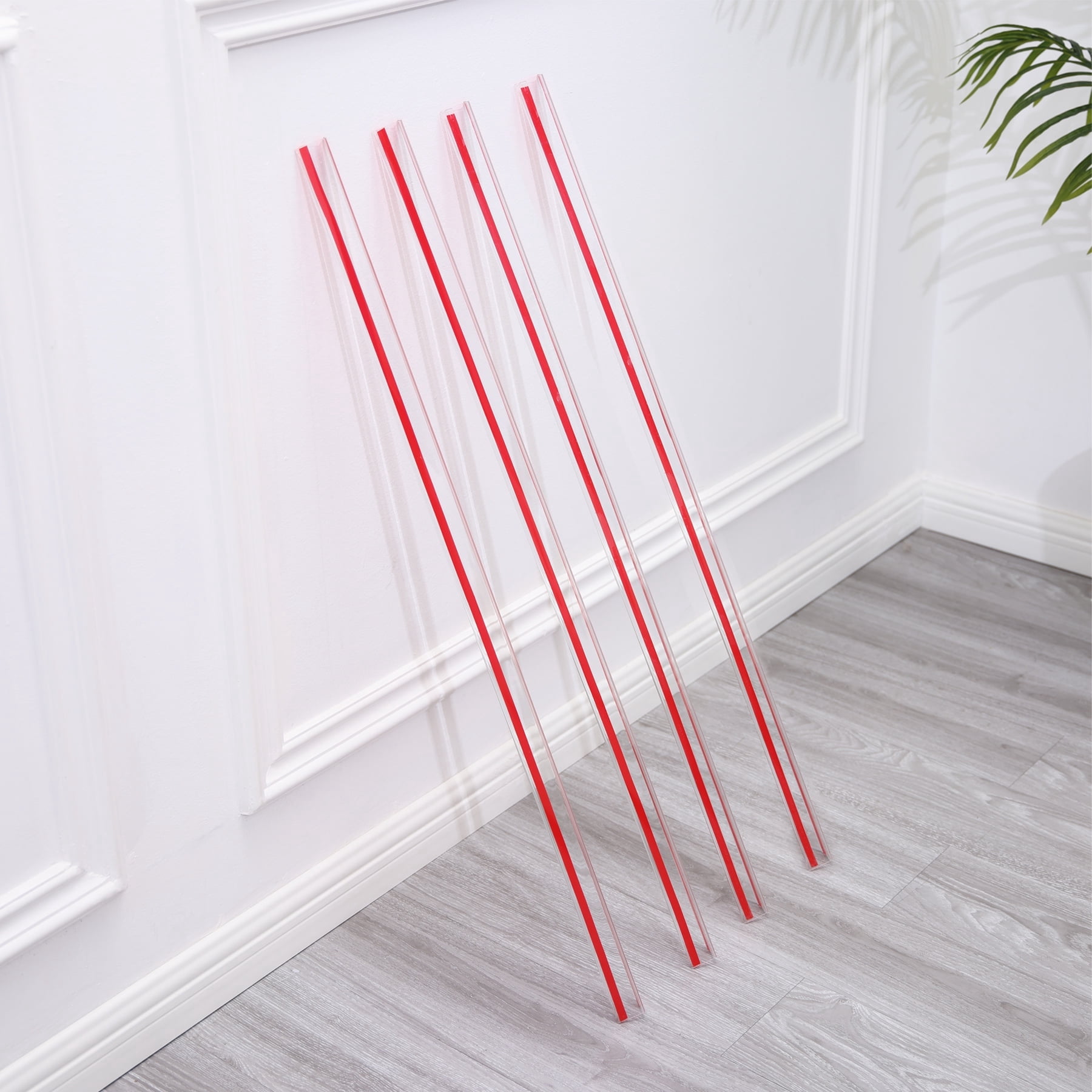 Gaahing 4Pcs Peel and Stick Clear Corner Guards, Self-Adhesive L-Shaped Outside Corner Shield for Wall Edge Furniture Door Frame Protector Bumper