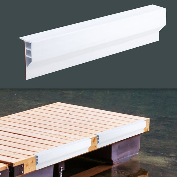 Gaahing Heavy-Duty Boat Dock Side Bumper, Full Face Dock Edging Guard for Piling and Pier Protection, Includes Mounting Screws and Adhesive