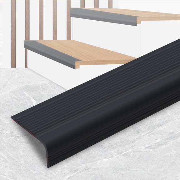 Gaahing Vinyl Non-Slip Staircase Step,Molding Trim Treads Edge Protector for Indoor Uses
