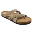thumbnail image 1 of Gaahuu womens leather braided criss cross memory foam footbed sandal, 1 of 5