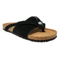 thumbnail image 1 of Gaahuu womens leather banded braided thong memory foam footbed sandal, 1 of 5