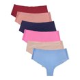 thumbnail image 1 of GaaiKei 6 Pack Women Seamless Thongs No Show Panties Low Rise Stretch Breathable Bikini Underwear Size 5, 1 of 6