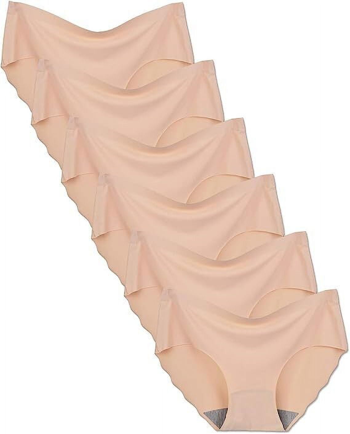 Joyspun Women's Seamless Hi Cut Panties, 6-Pack, Sizes XS to 3XL 