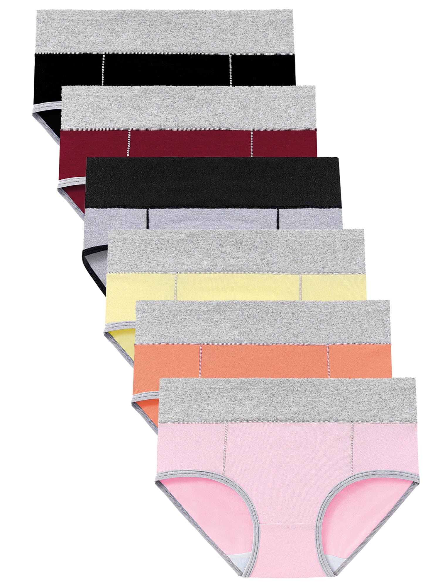 GaaiKei Cotton Underwear Womens Stretch Breathable Briefs Ladies Mid Rise Full Coverage Panties