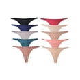 thumbnail image 1 of GaaiKei Seamless G-string Thongs for Women No Show Thong Underwear Stretch Breathable Low Rise Panties 10 Pack,Size 7, 1 of 6