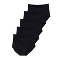 thumbnail image 1 of GaaiKei Women's Seamless Hipster Panties Invisible High Waist No Show Ladies Briefs Underwear Pack of 5,Black Size 6, 1 of 7