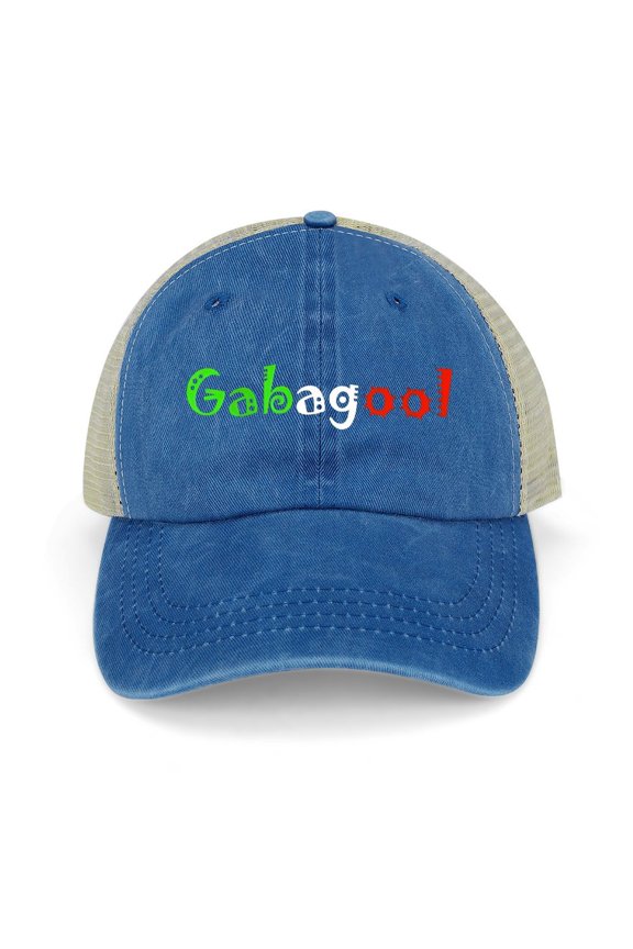 Gabagool Dark Blue Hat Adjustable Funny Fashion Unisex Baseball Cap for Men Women