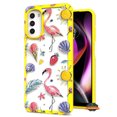 thumbnail image 1 of For Gabb Phone 4 Pro Fashionable Cute Design Hybrid Detachable Frame Modern Pattern Style Rubber TPU & Hard PC Slim Phone Case Cover by Xpression, Flamingo, 1 of 6