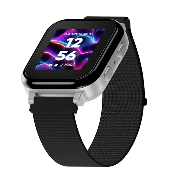 Gabb Watch Sport Band – 20mm Nylon Velcro Strap, Breathable Replacement Smartwatch Band, Quick Release Watchband, Fits All Gabb Watch Models (Black Storm)