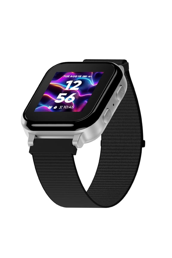 Watch Sport Band – 20mm Nylon Velcro Strap, Breathable Replacement Smartwatch Band, Quick Release Watchband, Fits All Gabb Watch Models (Black Storm)