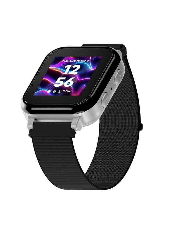 Watch Sport Band – 20mm Nylon Velcro Strap, Breathable Replacement Smartwatch Band, Quick Release Watchband, Fits All Gabb Watch Models (Black Storm)