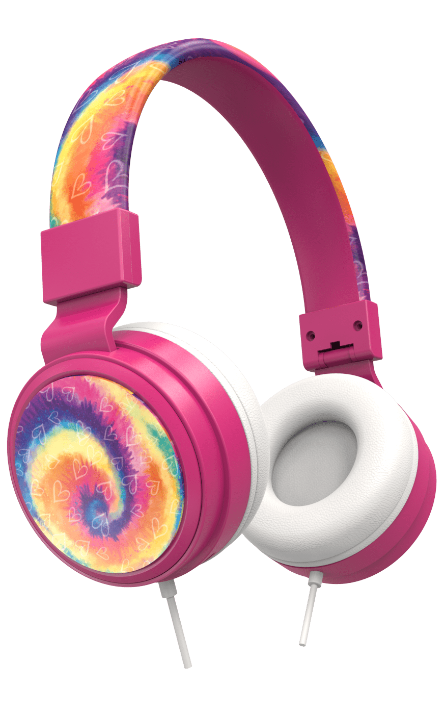Gabba Goods Kids Safe Sound Adjustable Foldable 3.5mm Wired Over Ear Headphones with Printed Design Walmart