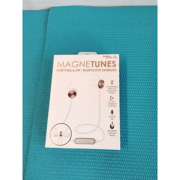 Gabba Goods Magnetunes Metallix Bluetooth Earbuds, Built-In Mic
