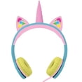thumbnail image 1 of Gabba Goods Premium Kid's/Children's Safe Sound LED Light Up in The Dark Unicorn Over The Ear Comfort Padded Stereo Headphones with AUX Cable | Earphones - 85 Decibels, 1 of 7