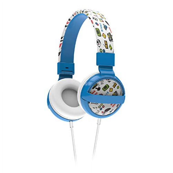 Gabba Goods Premium Kid's/Children's Safe Sound Printed & Foldable Over The Ear Comfort Padded Stereo Headphones with AUX Cable | Earphones - 85 Decibels?