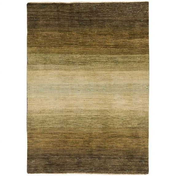 Gabbeh Replica Light Brown & Light Brown Area Rug - 6 x 9 ft.