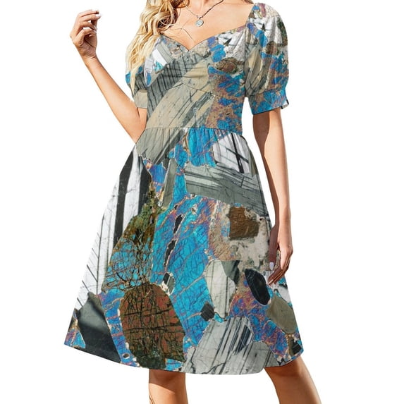 Gabbro from Huntly Scotland rock thin section microscope photo - Scottish geology gift Sleeveless Dress