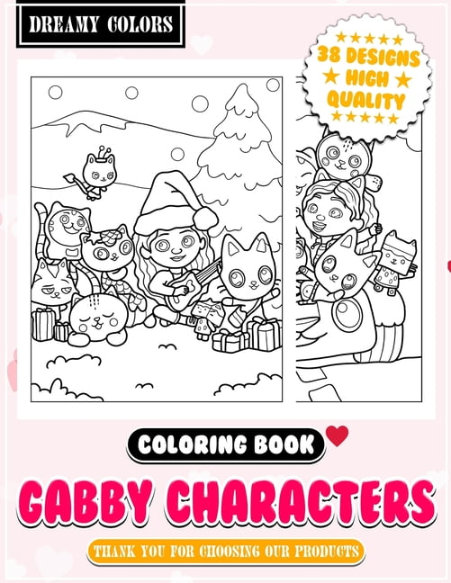 Gabby Characters Coloring Book Charming Artwork Pages: Perfect for Kids, Adults, and Love Cutes Colors (Paperback)