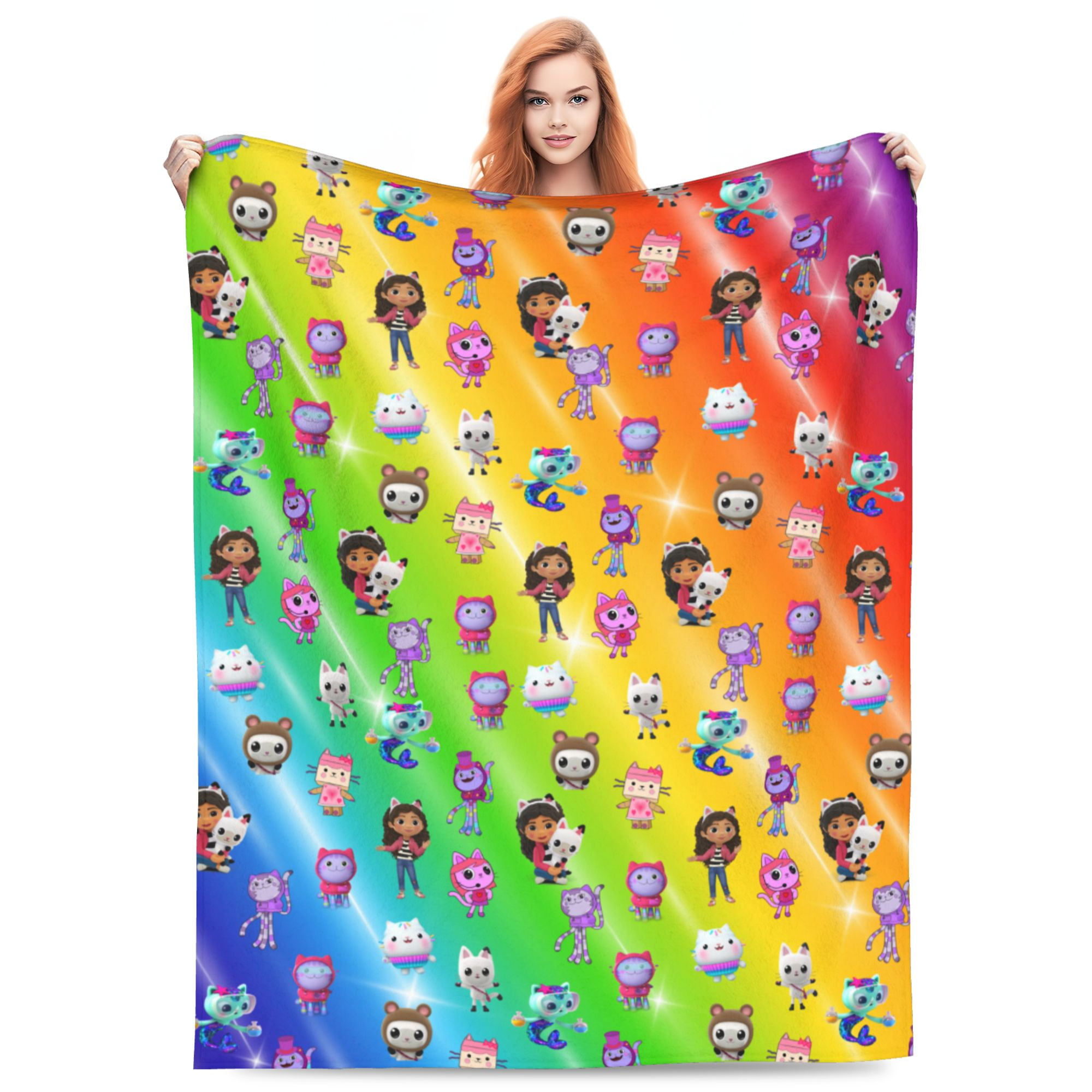 Gabby Dollhouse 3D Printing Blanket, Lightweight Throw Blankets Flannel