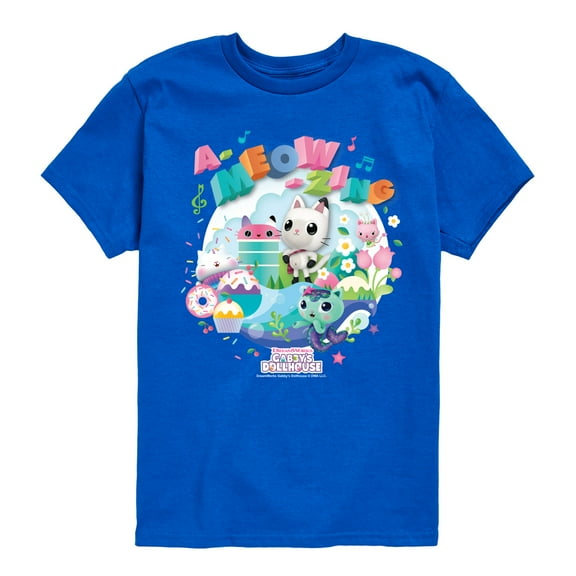Gabby'S Dollhouse - A Meow Zing - Youth Short Sleeve Graphic T-Shirt