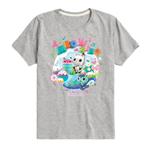 Gabby'S Dollhouse - A Meow Zing - Youth Short Sleeve Graphic T-Shirt