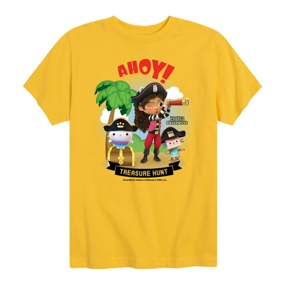 Gabby'S Dollhouse - Ahoy Treasure Hunt - Youth Short Sleeve Graphic T-Shirt
