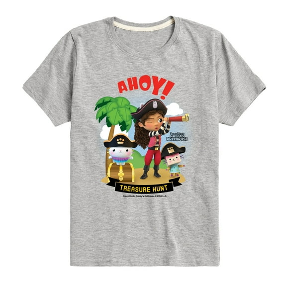 Gabby'S Dollhouse - Ahoy Treasure Hunt - Youth Short Sleeve Graphic T-Shirt
