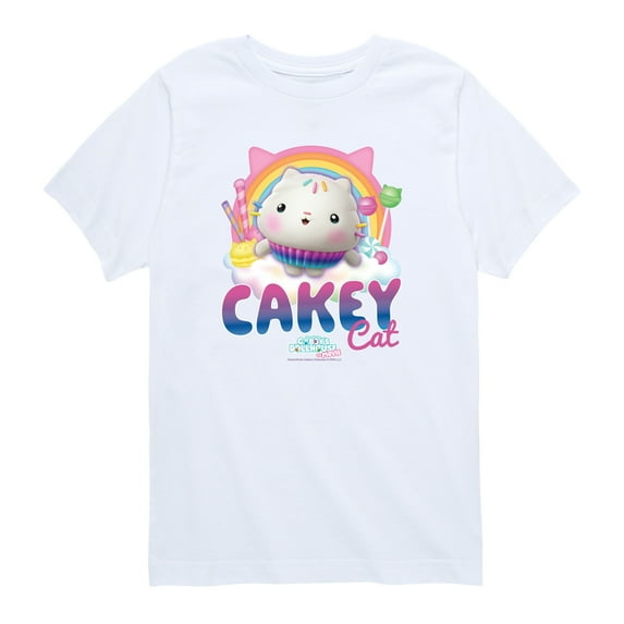 Gabby'S Dollhouse - Cakey Cat Tee - Youth Short Sleeve Graphic T-Shirt