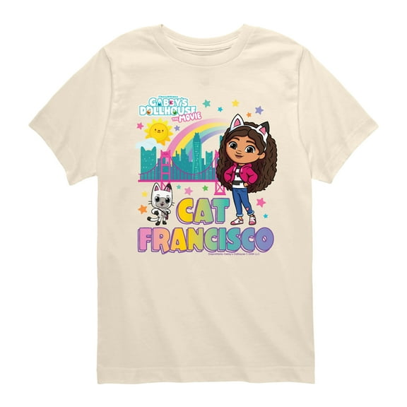 Gabby's Dollhouse - Cat Francisco - Youth Boys Short Sleeve Graphic T-Shirt