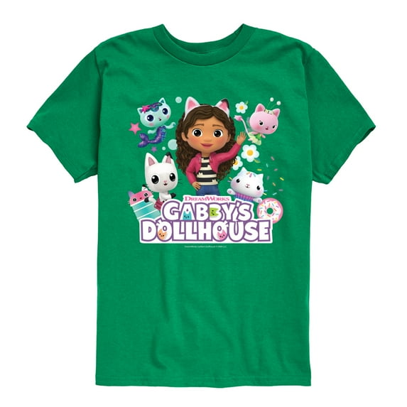 Gabby'S Dollhouse - Gabbys Dollhouse Group - Youth Short Sleeve Graphic T-Shirt